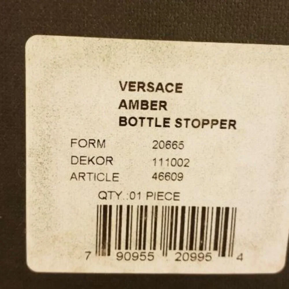VERSACE ROSENTHAL MEDUSA Wine Stop Amber Crystal NEW